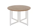 Круглый стол на О-образных опорах 1800x1800x750 RM187-18x18 Дуб Юстус/Белый