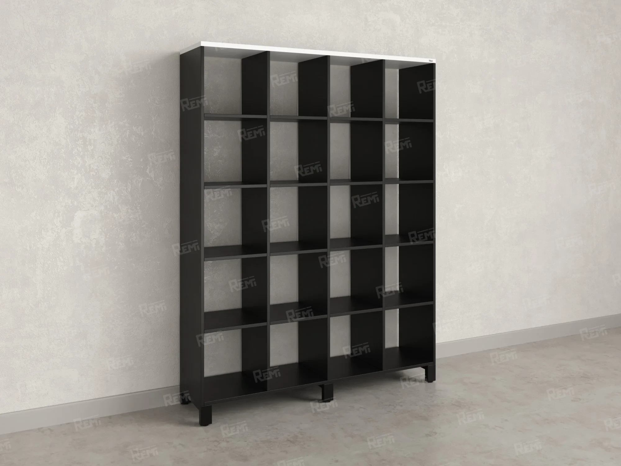 Стеллаж, 20 ячеек 1500х370х1980 RM144-150x37 Белый/Черный