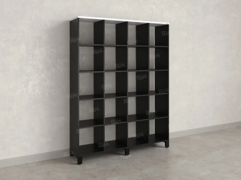 Стеллаж, 20 ячеек 1500х370х1980 RM144-150x37 Белый/Черный