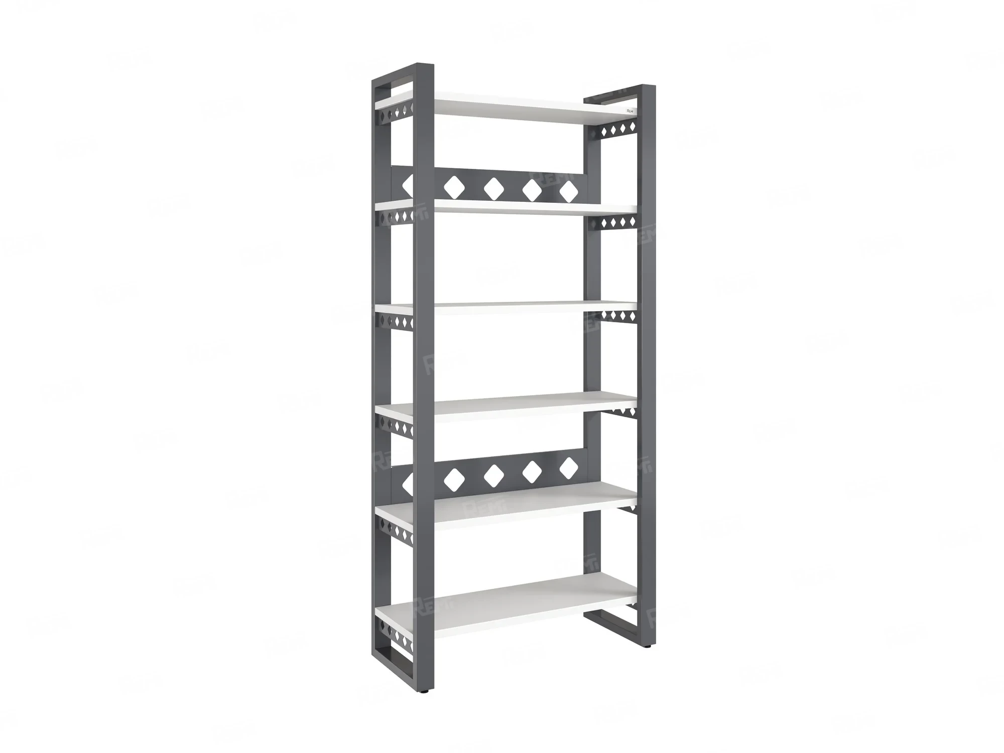 Стеллаж, 6 уровней 900x370x1920 RM132-90x37 Серый/Серый