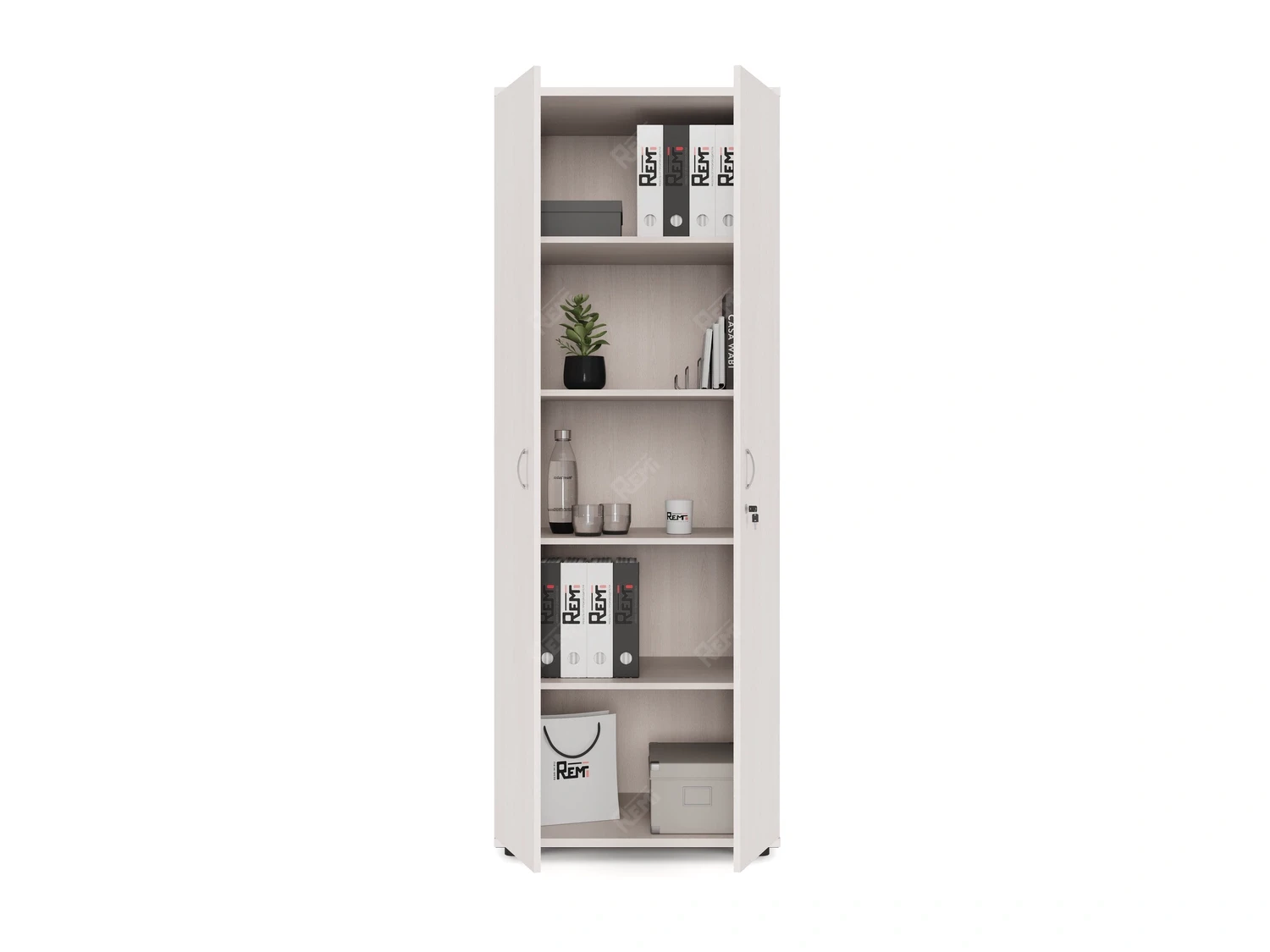 Шкаф RLG038 4 полки 700х550х1830 Дуб Молочный, Серия ЛАЙТ | LIGHT