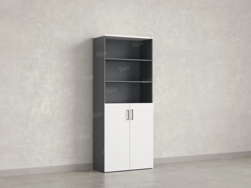 Шкаф комбинированный, регулируемые опоры, 6 уровней 900x420x2100 RM155-90x41 Белый/Серый