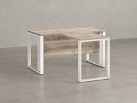 Стол с брифингом на О-образных опорах с экраном ЛДСП RM046-16x8 1600x2400x750 Дуб Маувелла/Белый