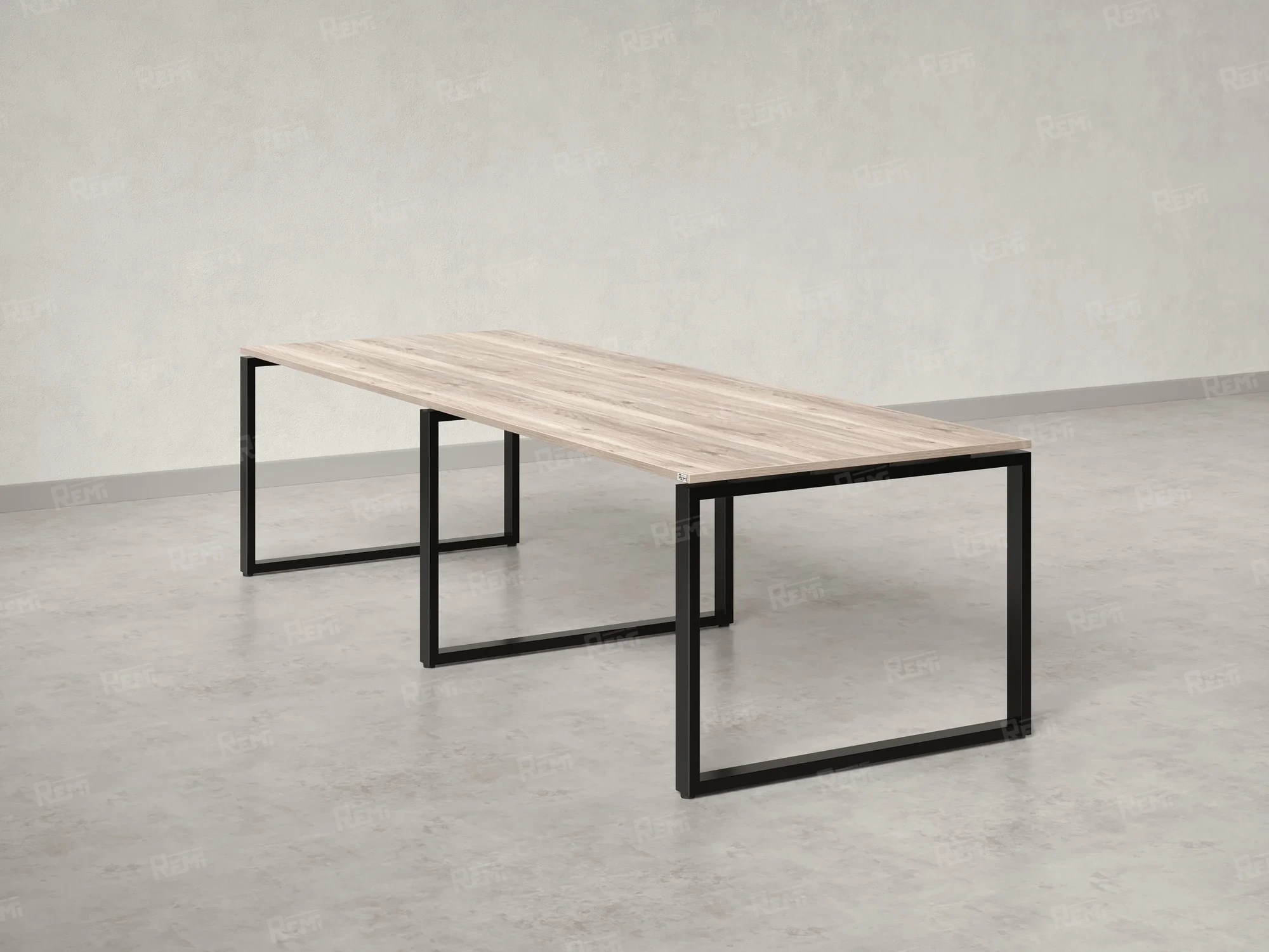 Cтол для переговоров, на О-обазном каркасе 2000x1400x750 RM081-200x140 Дуб Маувелла/Черный