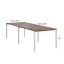 Cтол для переговоров, на П-образном каркасе 2200x1200x750 RM080-220x120 Дуб Апрельский шоколад/Белый