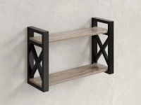 Полка настенная 900x200x500 RM196-90x20 Дуб Маувелла/Черный