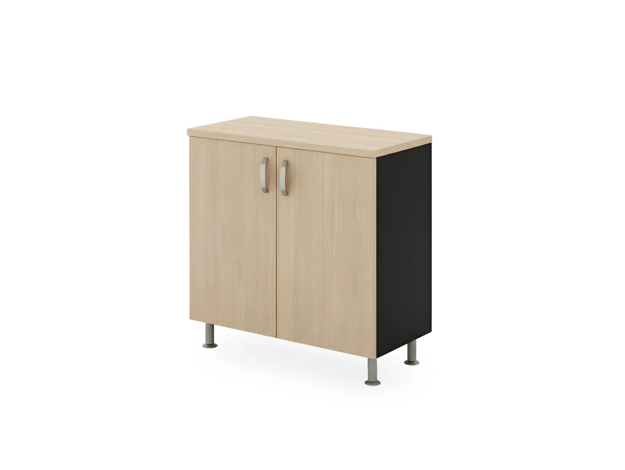 BRL RB046-90х43 Шкаф закрытый 2 уровня 900х430х930 Акация/Черный