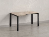 Стол угловой, П-опора, левый 1600x900/1200x750, RM053-16x9-12 Дуб Маувелла/Черный