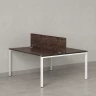 Бенч-система, 2 рабочих места, с одним экраном ЛДСП 1200x1200x750 RM165-2-12x12 Дуб Апрельский шоколад/Белый