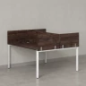 Бенч-система, 2 рабочих места, 5 ЛДСП экранов 1400x1600x750 RM165-4-14x16 Дуб Апрельский шоколад/Белый