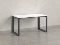 Стол прямой на O-образных опорах 1600x600x750 RM002-16x6 Белый/Серый