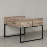 Бенч-система, 2 рабочих места, 5 ЛДСП экранов 1000x1400x750 RM169-4-10x14 Дуб Маувелла/Черный