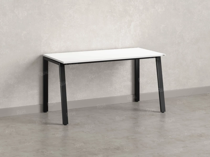 Стол прямой на Л-образных опорах 1400x700x750 RM004-14x7 Белый/Черный