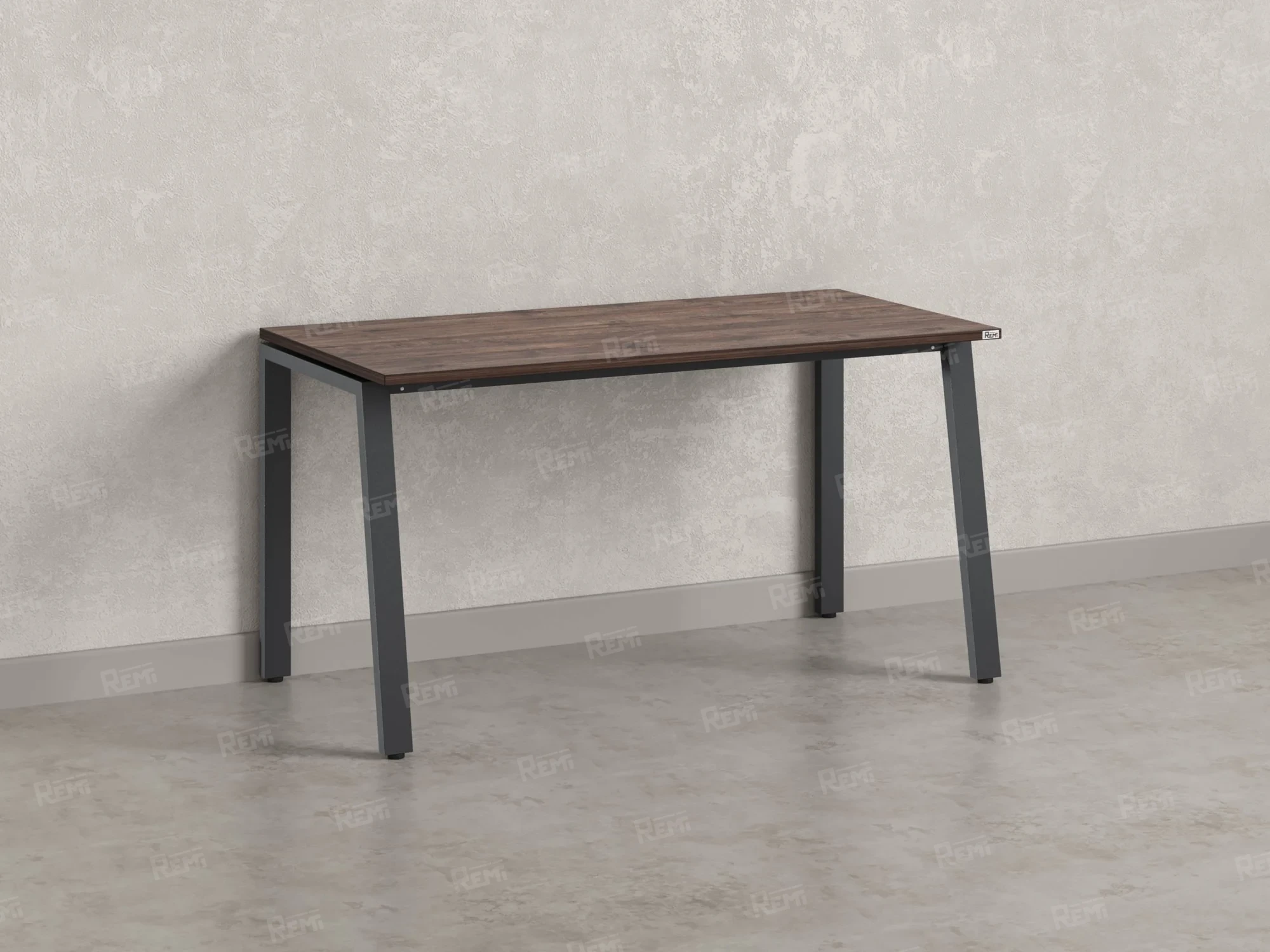 Стол прямой на Л-образных опорах 800x800x750 RM004-8x8 Дуб Апрельский шоколад/Серый