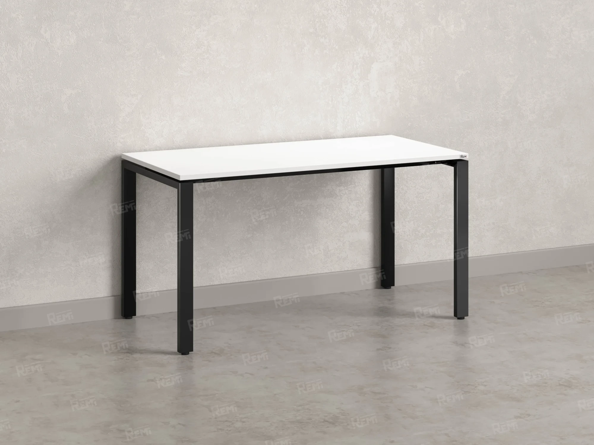 Стол прямой на П-образных опорах 1200x800x750 RM001-12x8 Белый/Черный