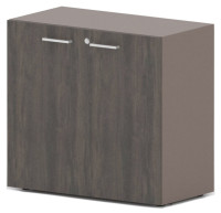 Шкаф низкий, RAC047 широкий 89,8x44,8x81,4см Дуб Термо/Серый камень, Серия Аккорд / Accord