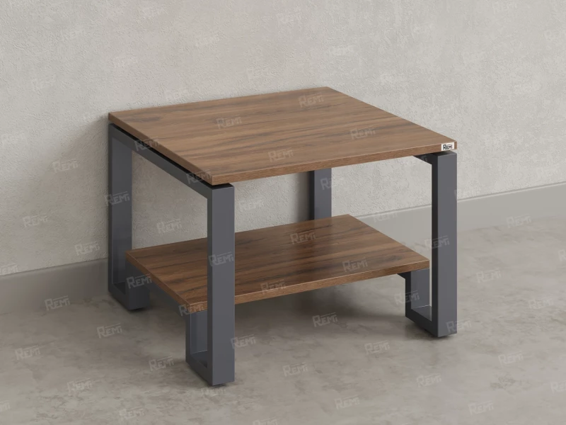 Журнальный стол с полкой 900x700x550 RM181-9x7 Дуб Юстус/Серый