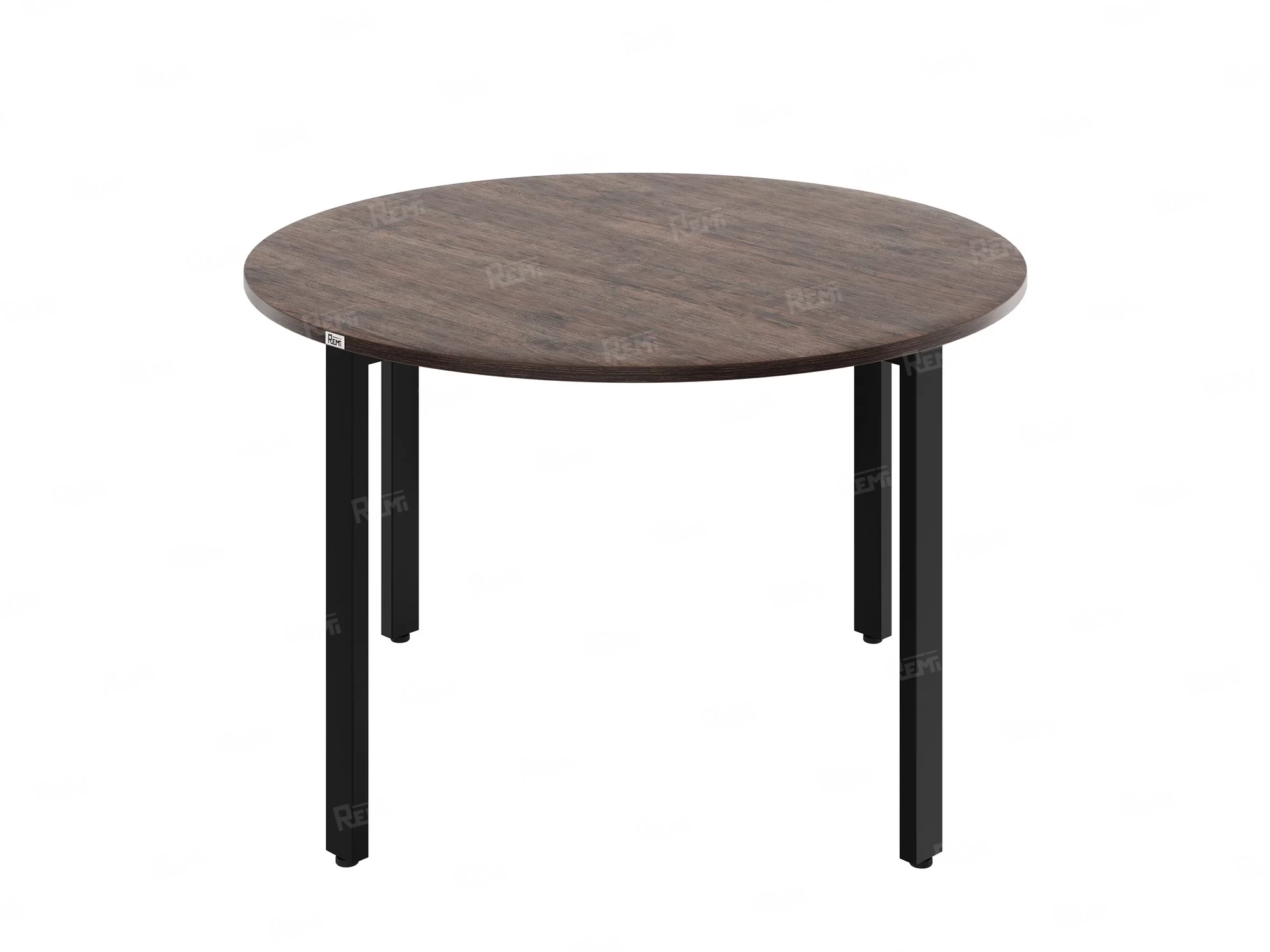 Круглый стол на П-образных опорах 1700x1700x750 RM186-17x17 Дуб Апрельский шоколад/Черный