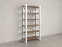 Стеллаж, 6 уровней 900x370x1920 RM132-90x37 Дуб Юстус/Белый