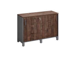 Низкий шкаф-купе 1200x420x850 RM124-120x42 Дуб Апрельский шоколад/Серый