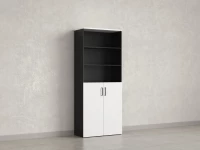Шкаф комбинированный, регулируемые опоры, 6 уровней 900x420x2100 RM155-90x41 Белый/Черный