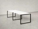Cтол для переговоров, на О-обазном каркасе 2200x1400x750 RM081-220x140 Белый/Черный