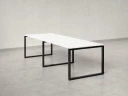 Cтол для переговоров, на О-обазном каркасе 2200x1400x750 RM081-220x140 Белый/Черный