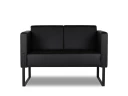 Диван ТРЕНД на 2 места цвет Черный