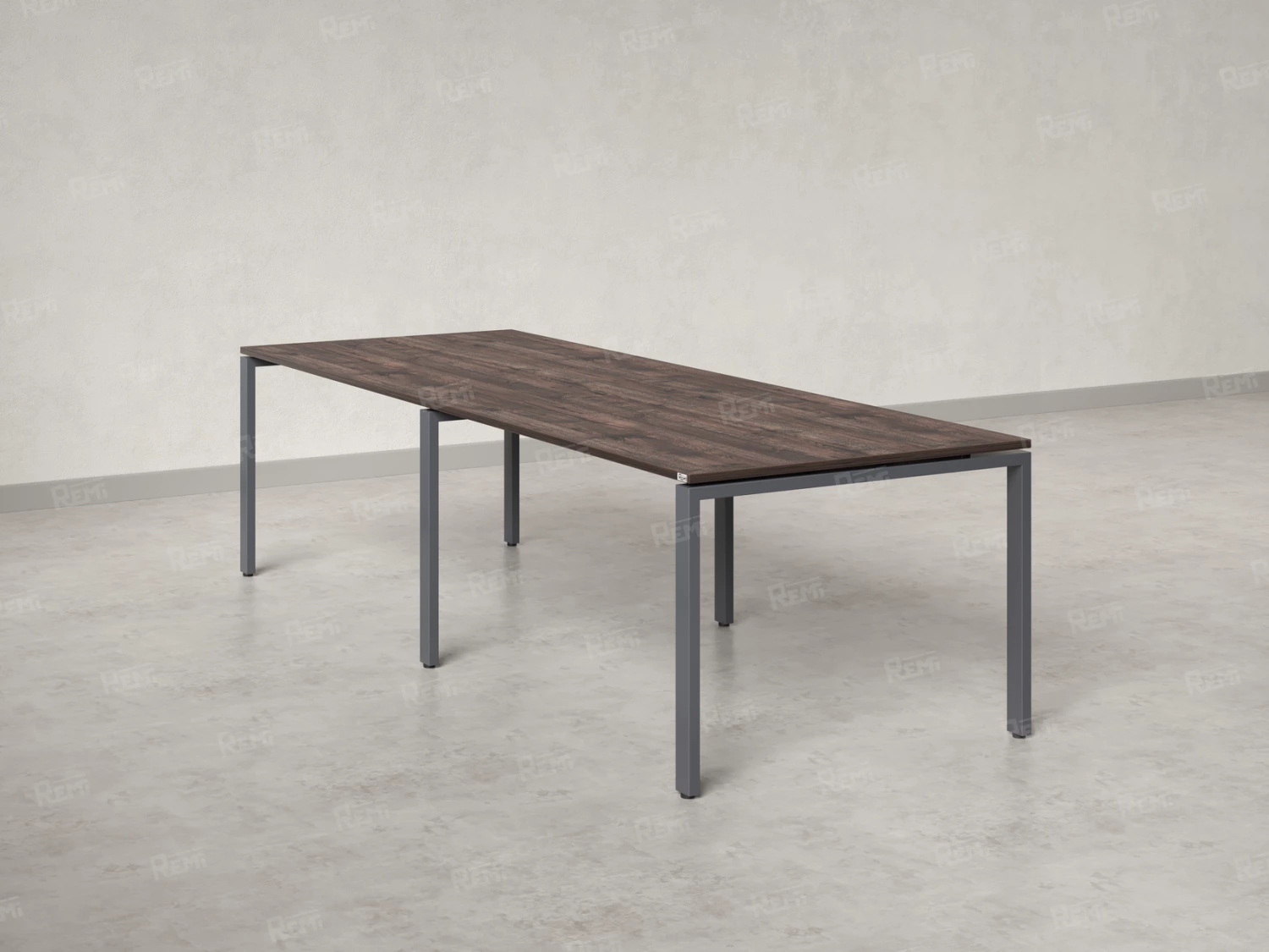Cтол для переговоров, на П-образном каркасе 2200x1200x750 RM080-220x120 Дуб Апрельский шоколад/Серый