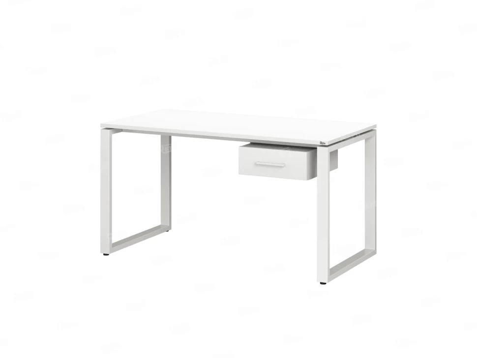 Стол прямой с подвесной тумбой, О-опора 1800x700x750 RM036-18x7 Белый/Белый