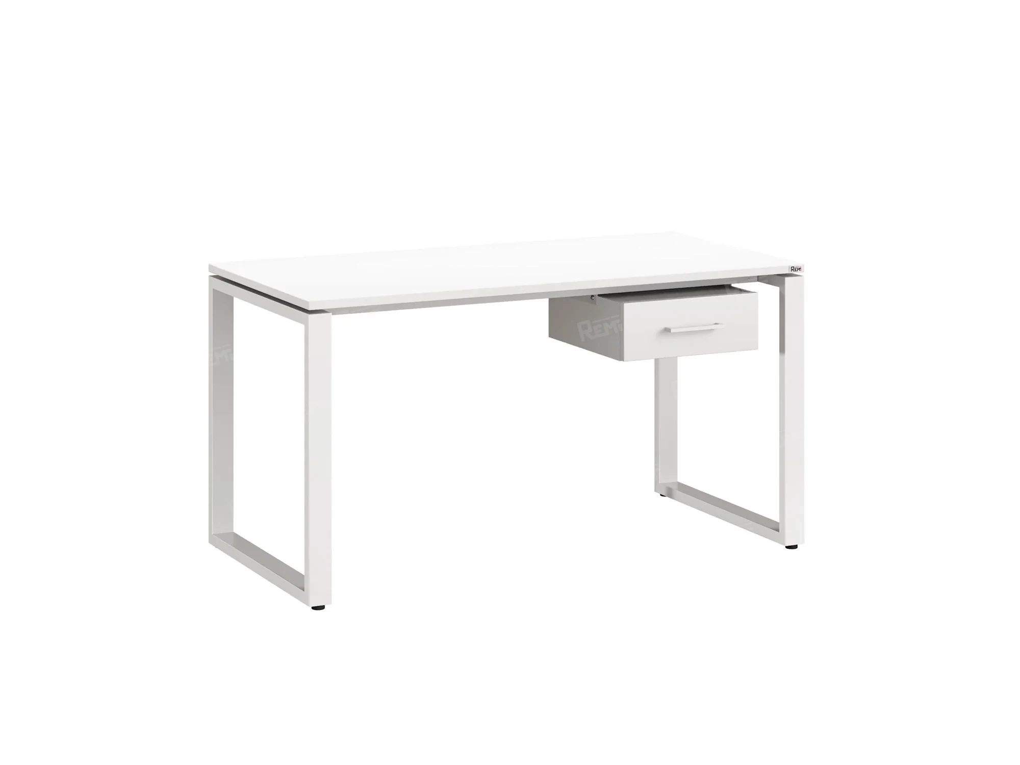 Стол прямой с подвесной тумбой, О-опора 1800x700x750 RM036-18x7 Белый/Белый