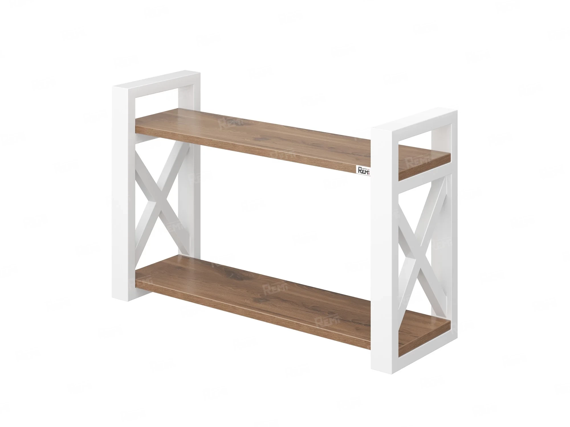 Полка настенная 900x200x500 RM196-90x20 Дуб Юстус/Белый