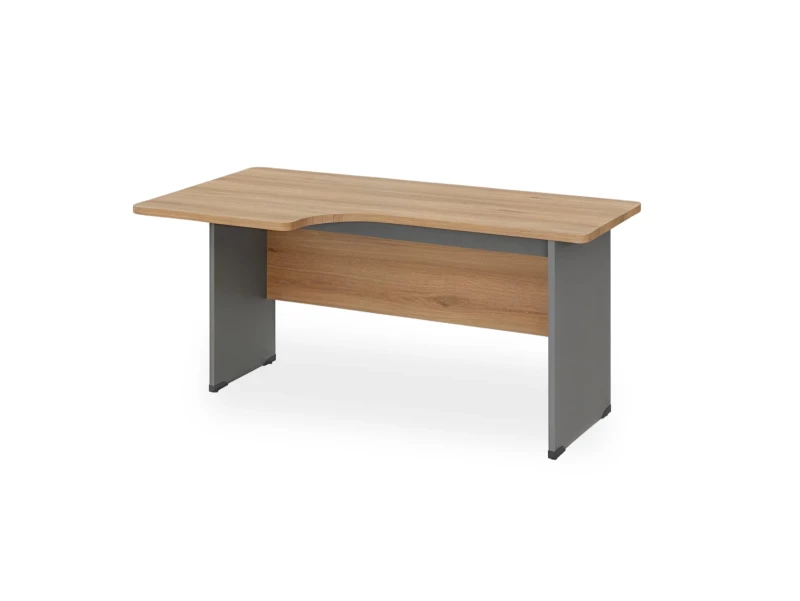 BRL RB085-140х95L Угловое рабочее место левое 1400х950х740 Акация/Серый вулкан-кий