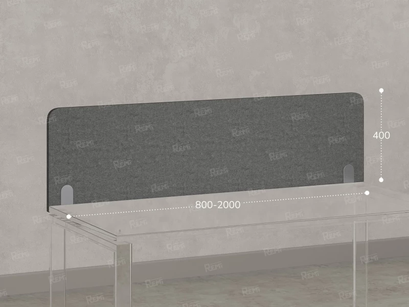 Экран-перегородка тканевый 2000x16x400 RM207-200x40 Серый