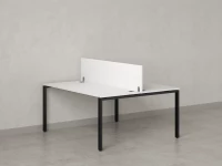 Бенч-система, 2 рабочих места, с одним экраном ЛДСП 1600x1400x750 RM165-2-16x14 Белый/Черный