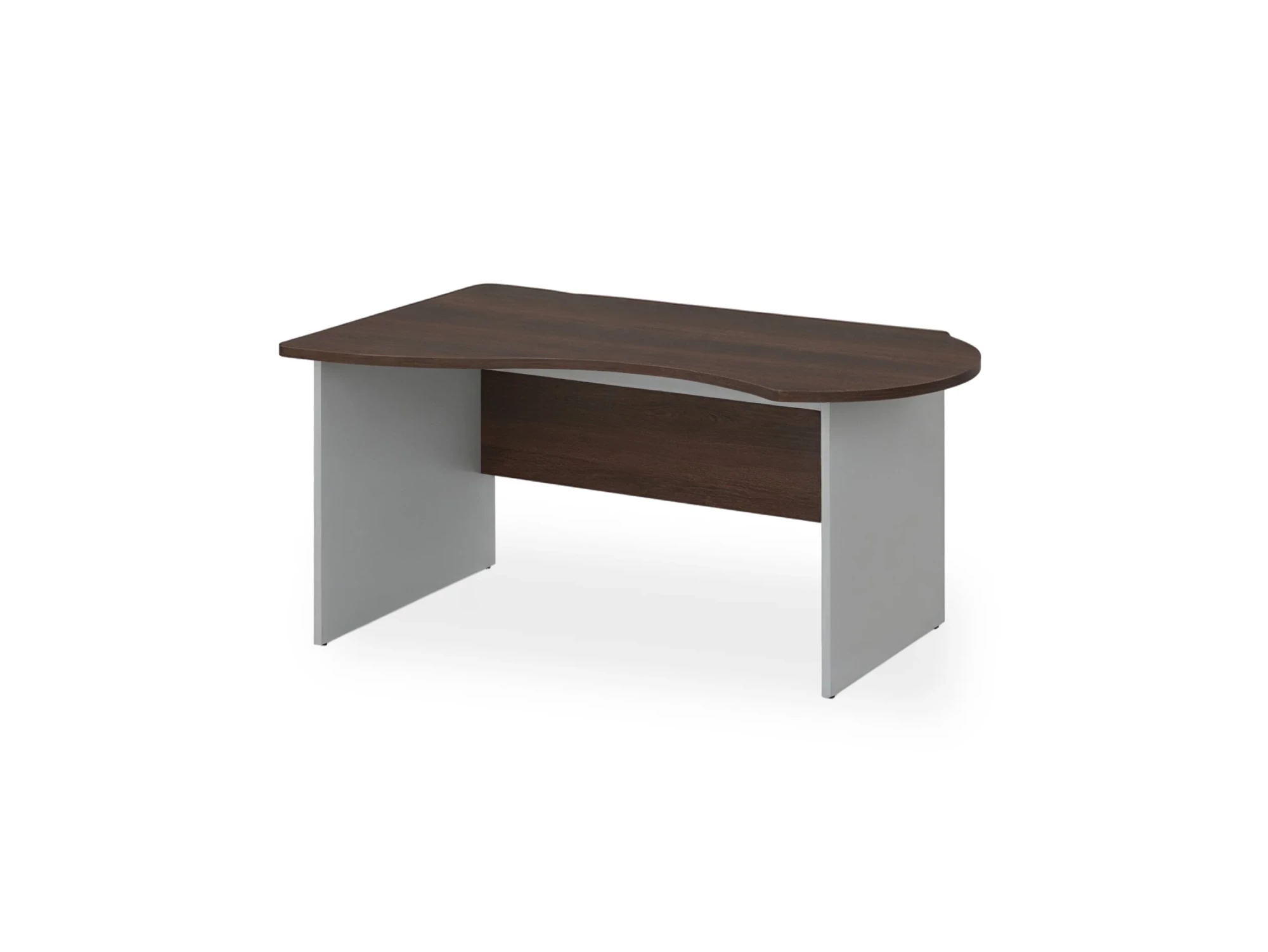 BRL RB004-140х80L Стол асимметричный левый 1400х800х740 Венге/Серый вулкан-кий