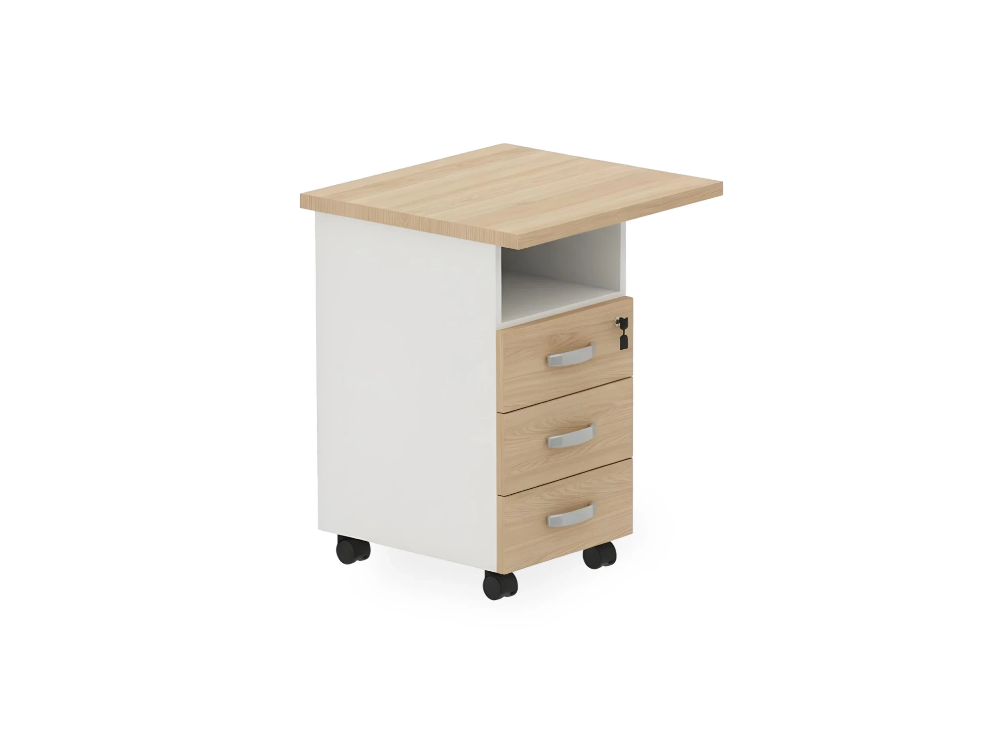 BRL RB092-45х58L Тумба приставная левая 650х580х740 Акация/Белый