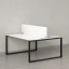Бенч-система, 2 рабочих места, с одним экраном ЛДСП 1200x1600x750 RM169-2-12x16 Белый/Черный
