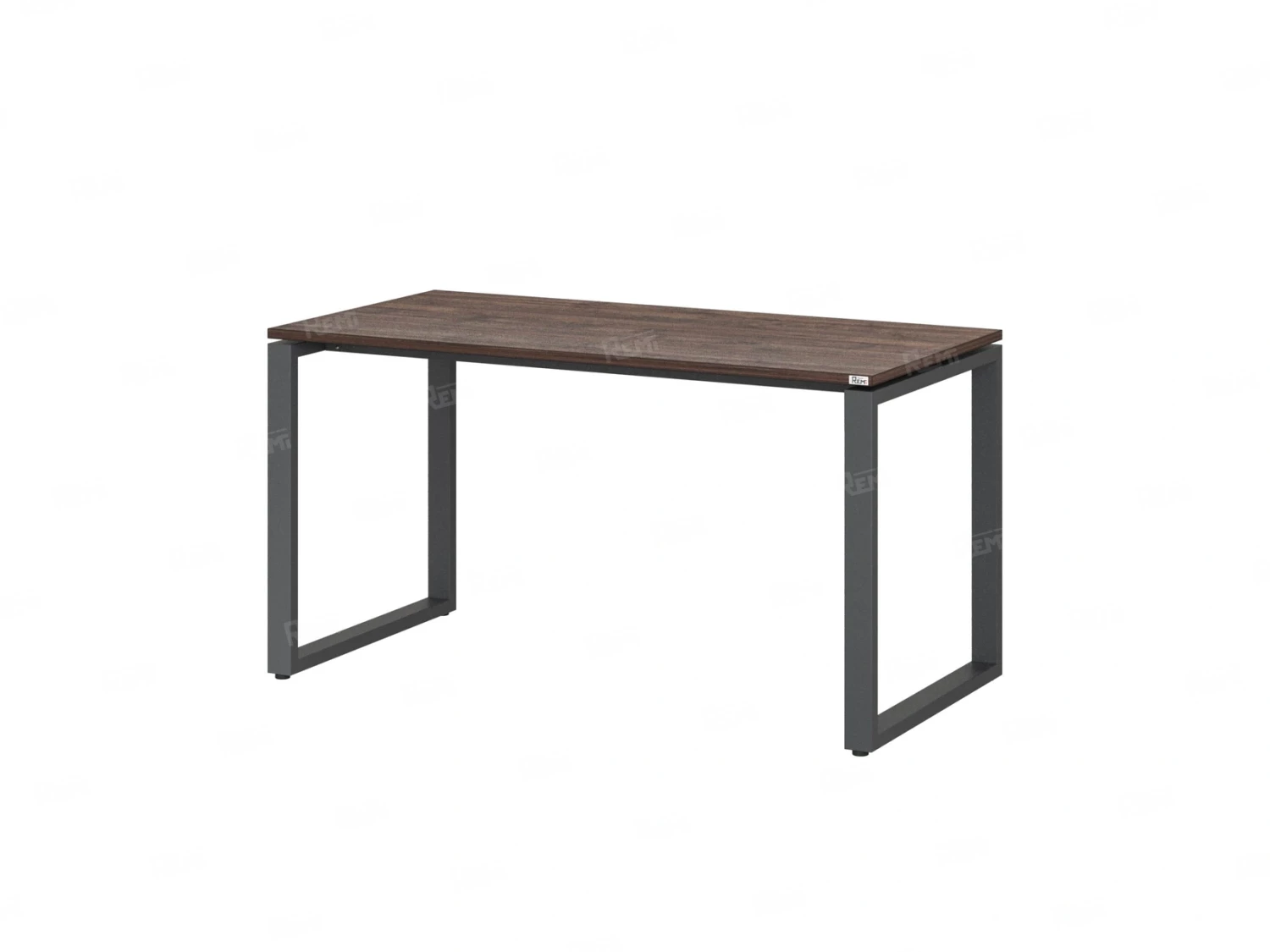 Стол прямой на O-образных опорах 1000x800x750 RM002-10x8 Дуб Апрельский шоколад/Серый