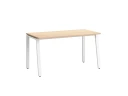 Стол прямой на Л-образных опорах 1400x700x750 RM004-14x7 Вяз Швейцарский светлый/Белый