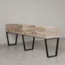Бенч-система в 1 ряд, 2 рабочих места 5 ЛДСП экранов 2400x800x750 RM174-2-24x8 Дуб Маувелла/Черный
