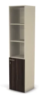 Шкаф полуоткрытый RAC065 с замком правый 45,1x44,8x198,2см Дуб Термо/Серый камень, Серия Аккорд / Accord