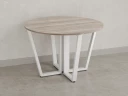 Круглый стол на U-образных опорах 1300x1300x750 RM188-13x13 Дуб Маувелла/Белый
