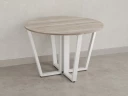 Круглый стол на U-образных опорах 1300x1300x750 RM188-13x13 Дуб Маувелла/Белый