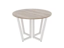 Круглый стол на U-образных опорах 1300x1300x750 RM188-13x13 Дуб Маувелла/Белый