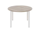 Круглый стол на П-образных опорах 1700x1700x750 RM186-17x17 Дуб Маувелла/Белый