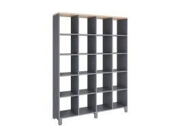 Стеллаж, 20 ячеек 1500х370х1980 RM144-150x37 Вяз Швейцарский светлый/Серый