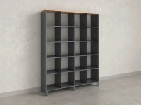 Стеллаж, 20 ячеек 1500х370х1980 RM144-150x37 Вяз Швейцарский светлый/Серый