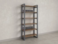 Стеллаж, 6 уровней 900x370x1920 RM132-90x37 Дуб Юстус/Серый