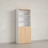 Шкаф комбинированный, регулируемые опоры, 6 уровней 900x420x2100 RM155-90x41 Вяз Швейцарский светлый/Белый
